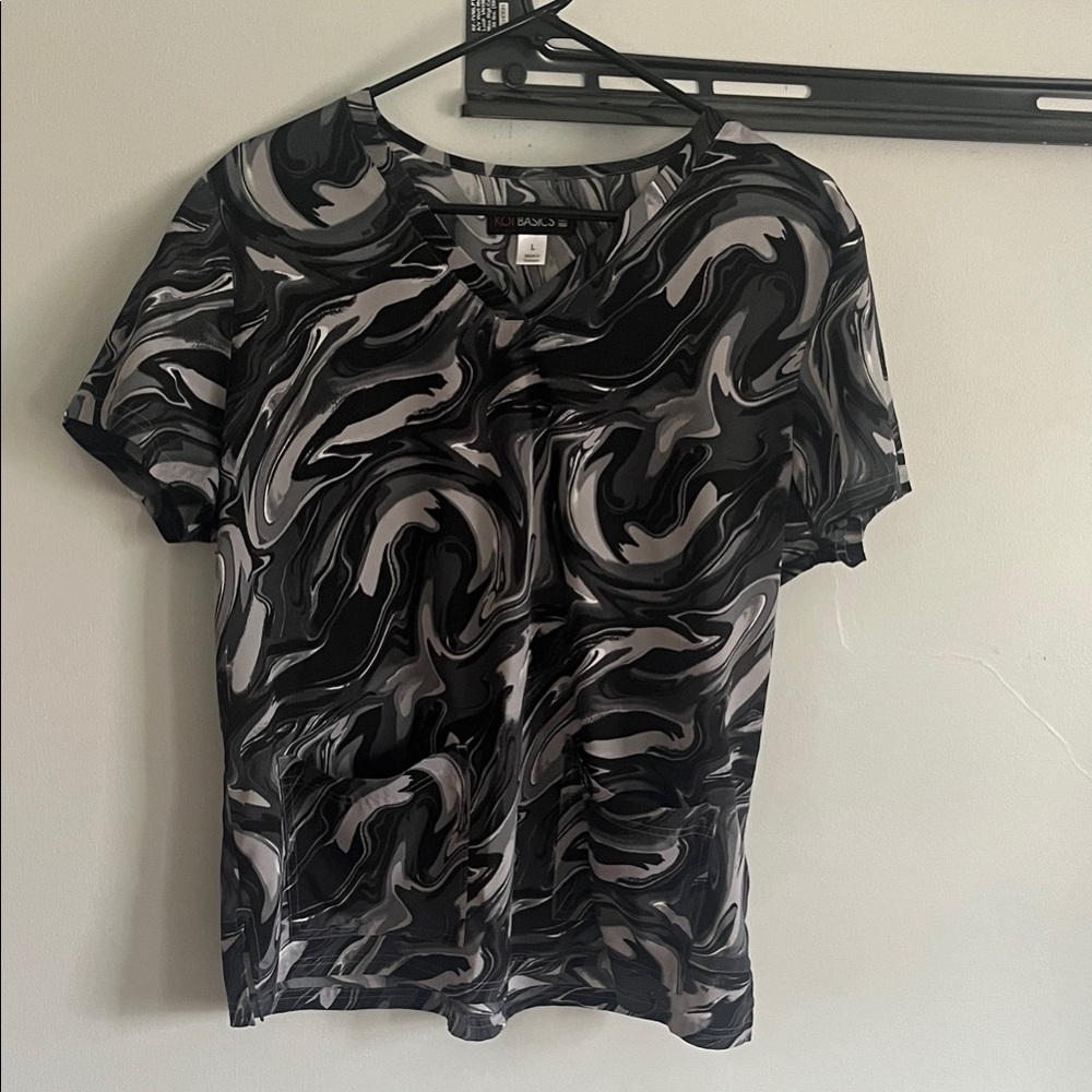 Print Scrub Top
